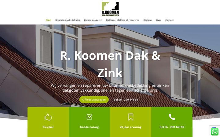 Skjermbilde av dakbedekking-en-zinkengoten.nl