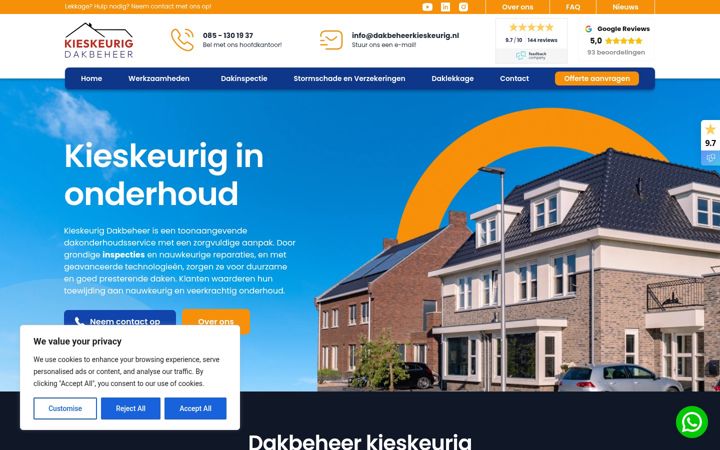Skjermbilde av dakbeheerkieskeurig.nl