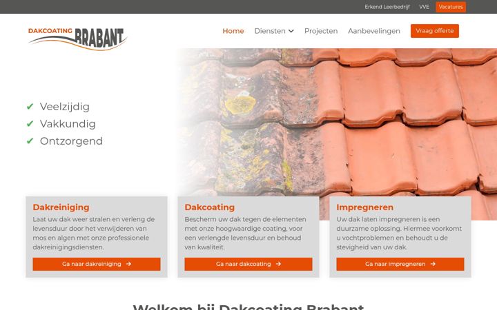 Screenshot ta' dakcoating-brabant.nl