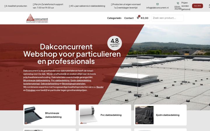 Skjermbilde av dakconcurrent.nl