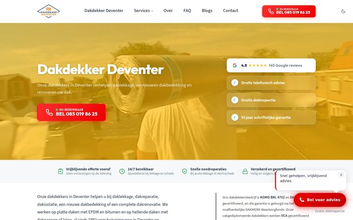 Skjermbilde av dakdekkerdeventer.nl