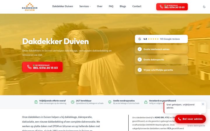 Skjermbilde av dakdekkerduiven.nl