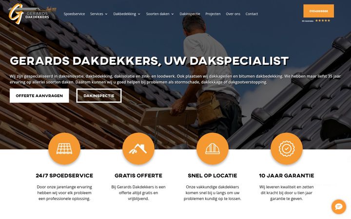Skjermbilde av dakdekkergerards.nl
