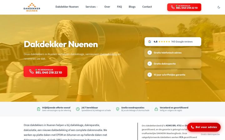 Snimka zaslona za dakdekkernuenen.nl