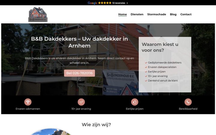 Skjermbilde av dakdekkers-arnhem.nl