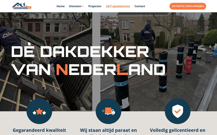 Skjermbilde av dakdekkers-nl.nl