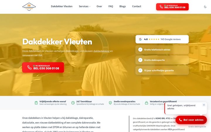 Skjermbilde av dakdekkervleuten.nl