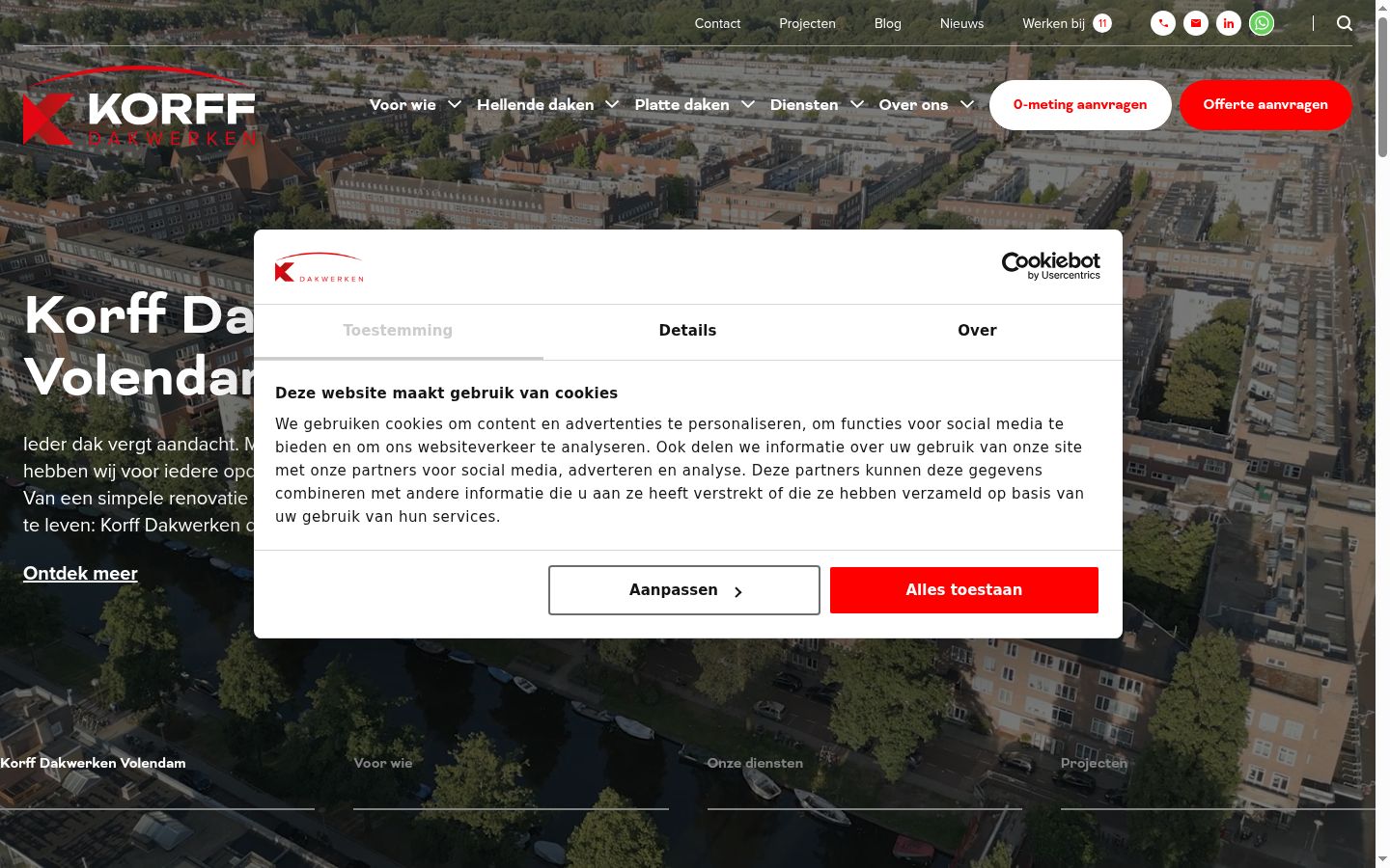 Skjermbilde av samtykkebanneret slik det vises før noen interaksjon