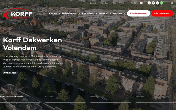 Skjermbilde av dakdekkervolendam.nl