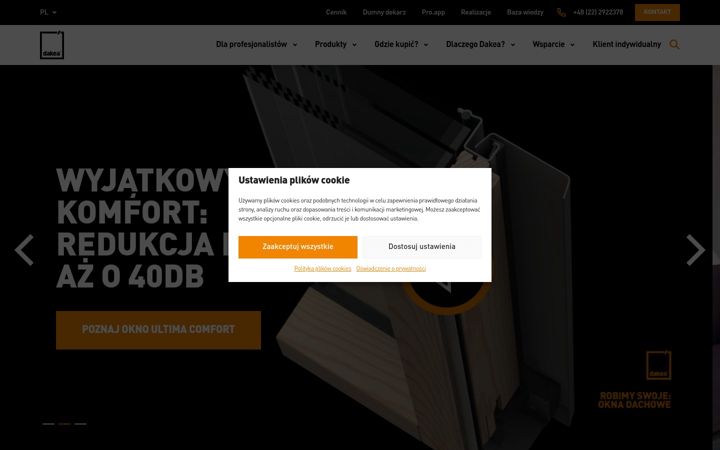 Screenshot von dakea.pl