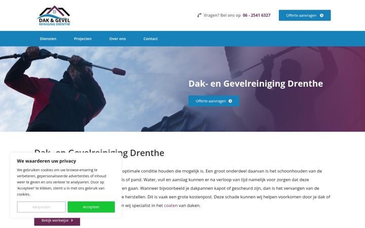 Skjermbilde av dakengevelreinigingdrenthe.nl