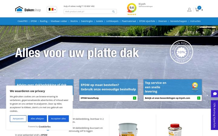 Screenshot of dakenshop.be