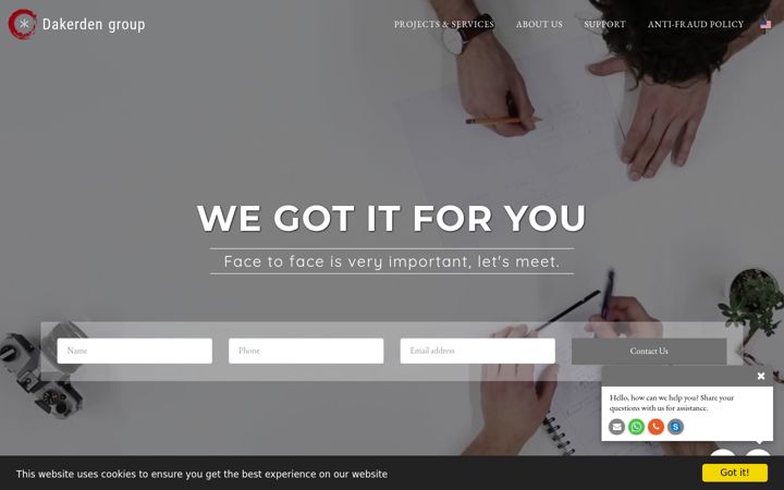Screenshot of dakerden.com