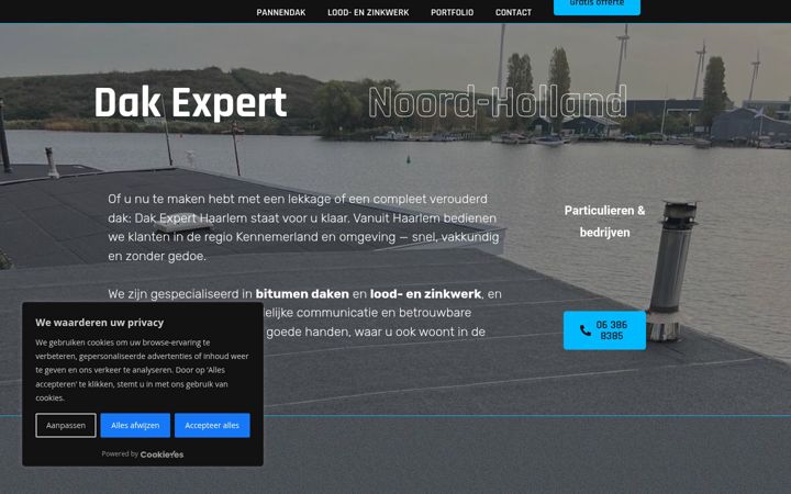 Skjermbilde av dakexpertnoordholland.nl