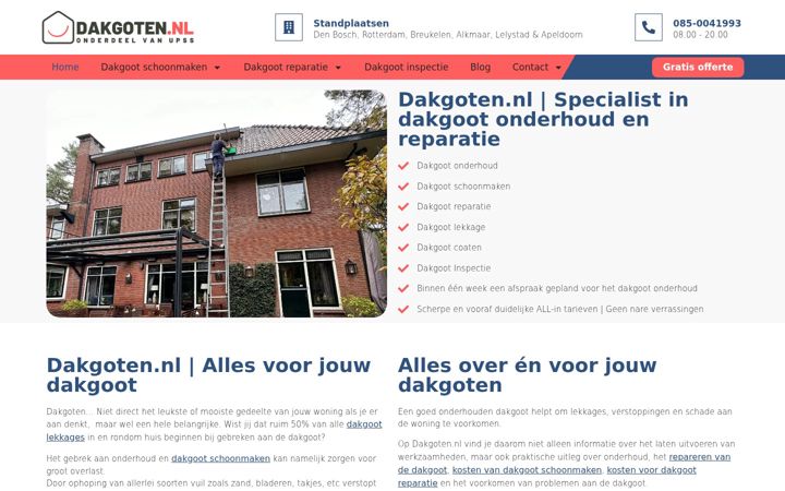 Skjermbilde av dakgoten.nl