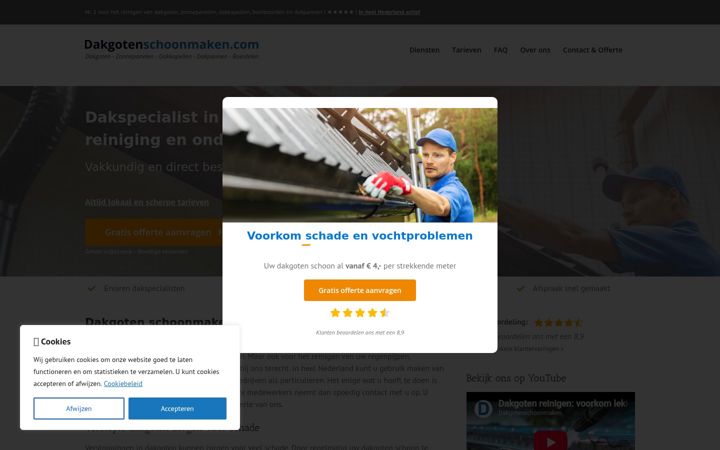 Screenshot of dakgotenschoonmaken.com