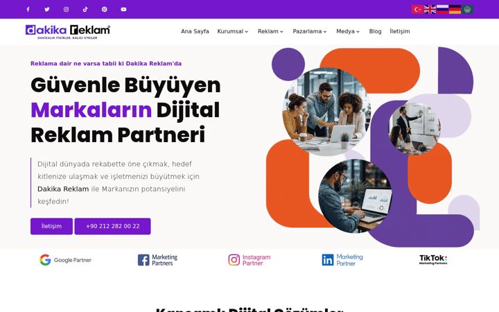 Screenshot of dakikareklam.com