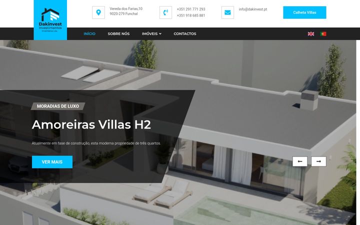Screenshot of dakinvest.pt