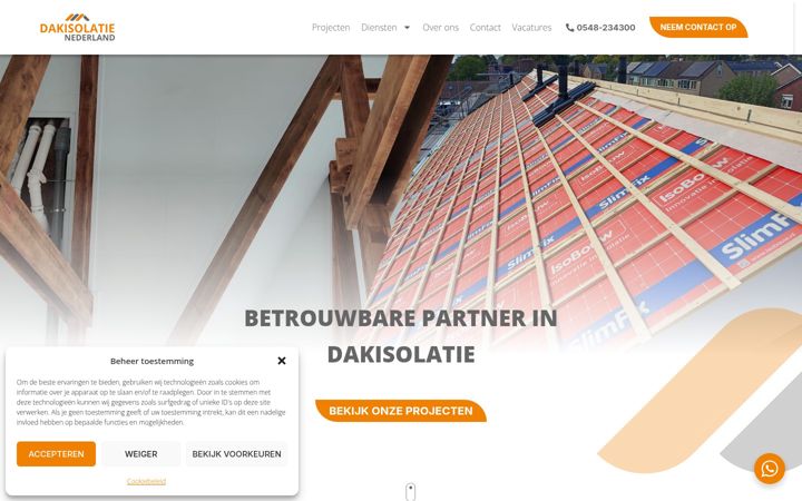 Skjermbilde av dakisolatienederland.nl