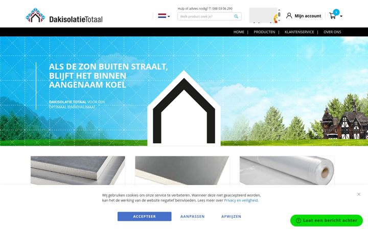 Skärmbild av dakisolatietotaal.nl