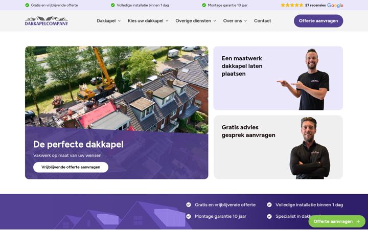 Skjermbilde av dakkapelcompany.nl