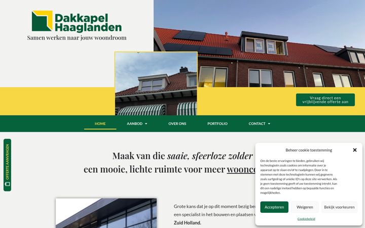 Skjermbilde av dakkapelhaaglanden.nl