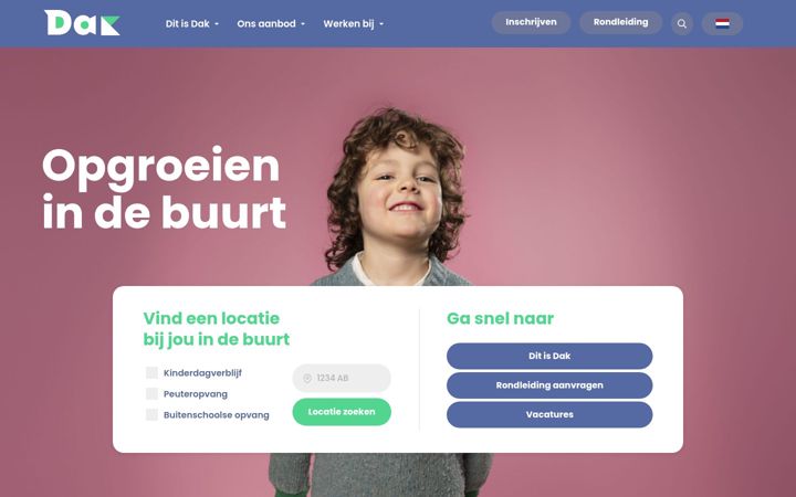Skjermbilde av dakkindercentra.nl
