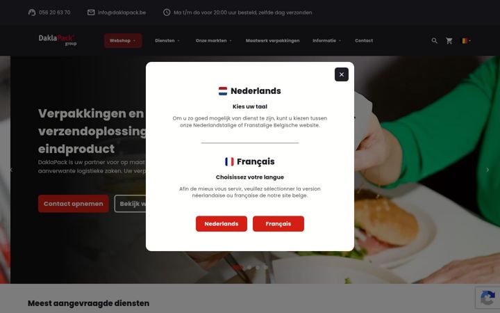 Screenshot van daklapack.be