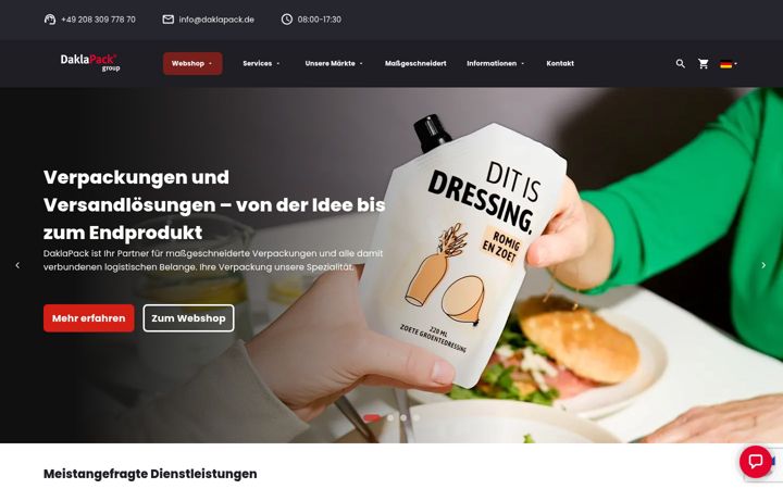 Screenshot of daklapack.de