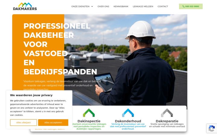 Skjermbilde av dakmakers.nl
