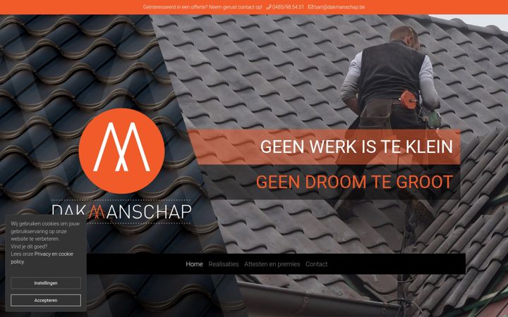 Screenshot van dakmanschap.be