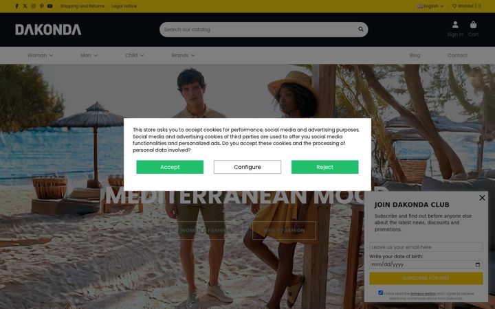 Screenshot of dakonda.com