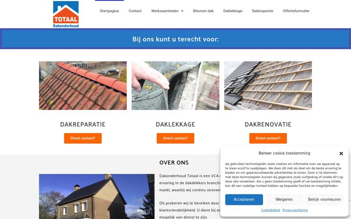 Skjermbilde av dakonderhoudtotaal.nl