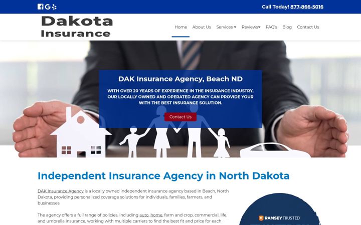 Screenshot of dakotainsurancend.com