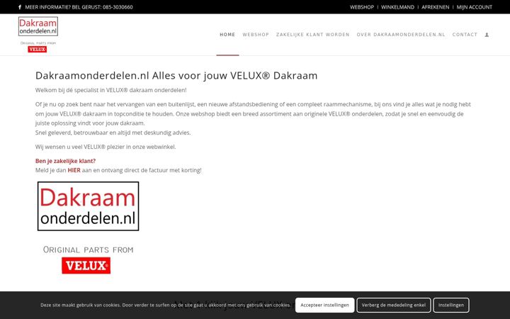 Skjermbilde av dakraamonderdelen.nl