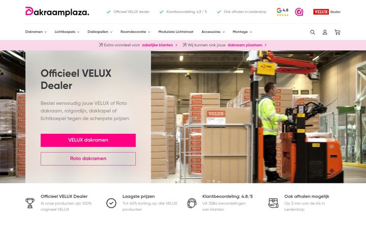 Skjermbilde av dakraamplaza.nl