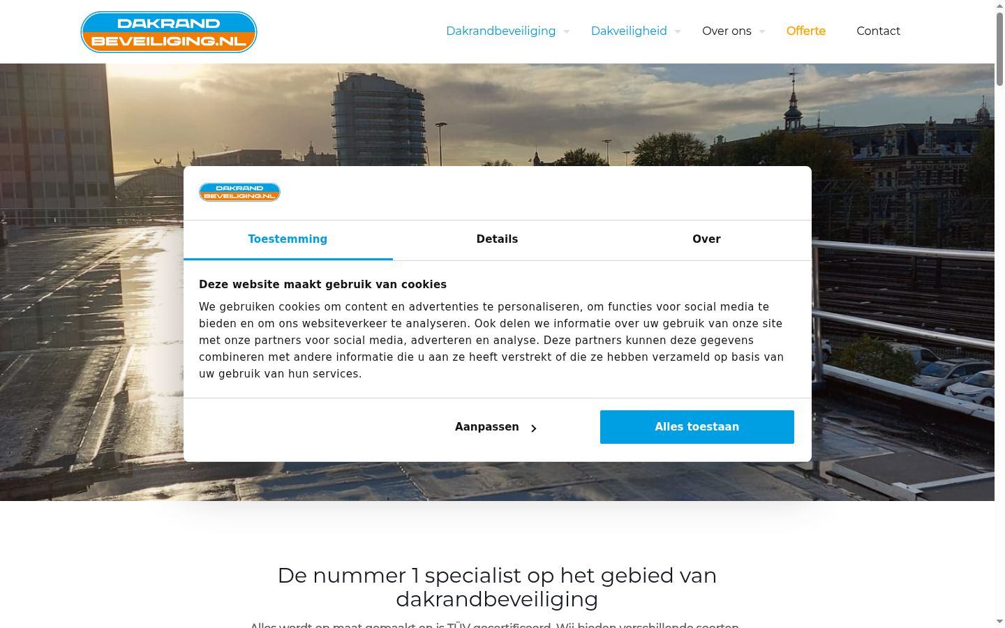 Skjermbilde av samtykkebanneret slik det vises før noen interaksjon