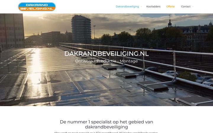 Skjermbilde av dakrandbeveiliging.nl