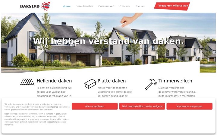 Screenshot van dakstad.be