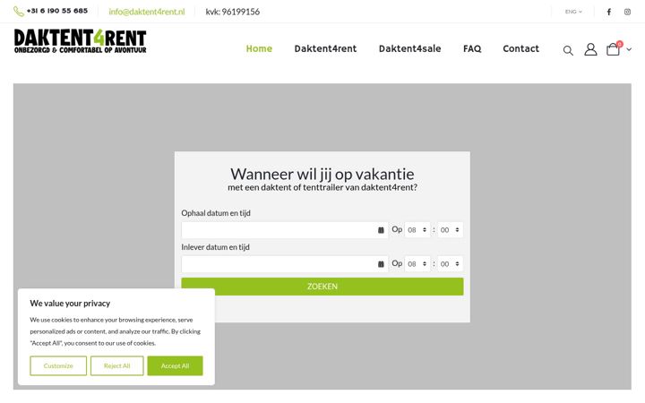 Skjermbilde av daktent4rent.nl