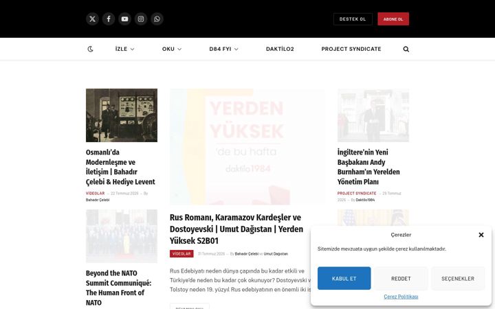 Screenshot of daktilo1984.com