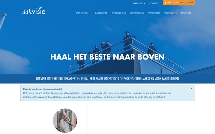 Skjermbilde av dakvisie.nl