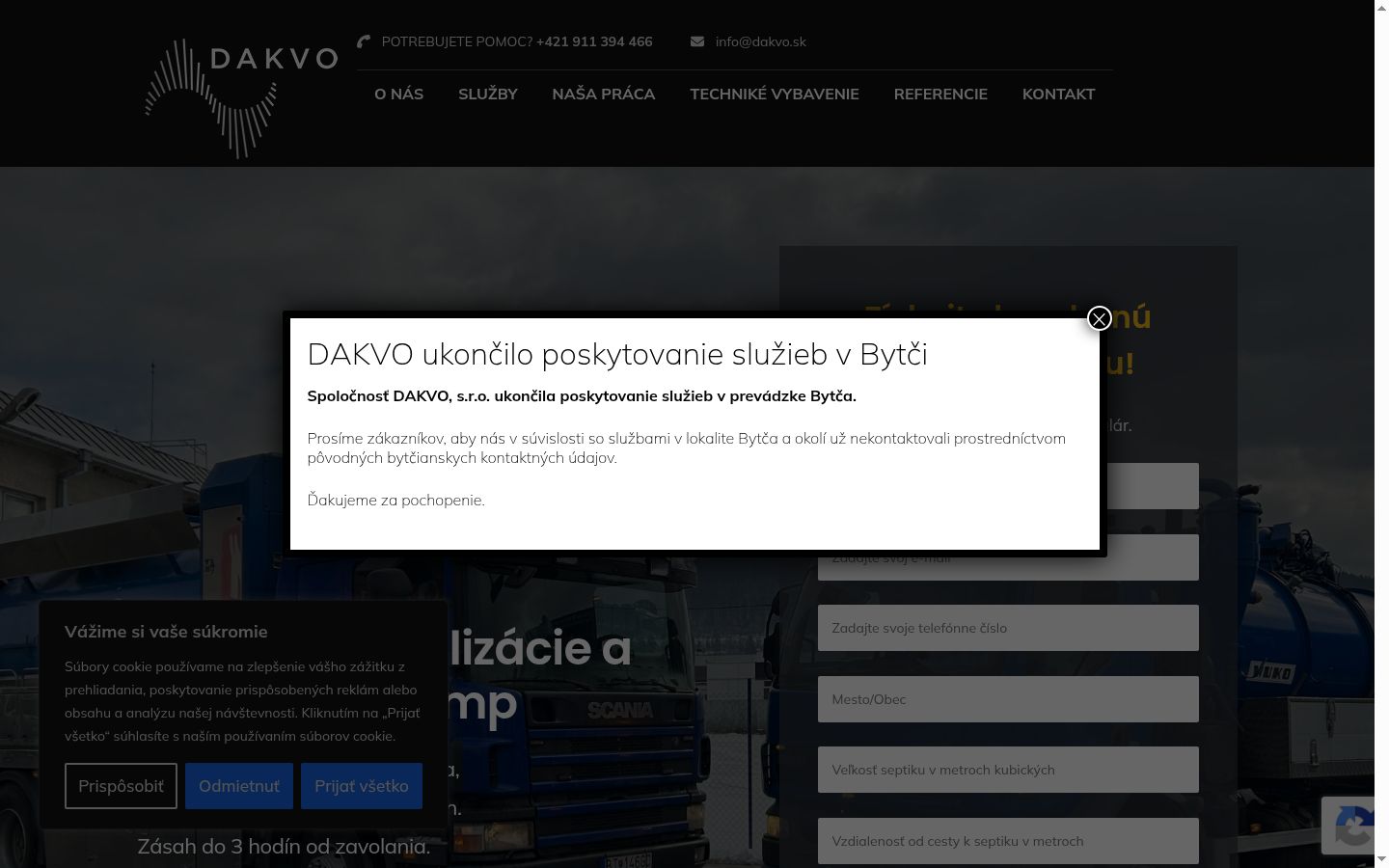 Snimka zaslona bannera za privolu prikazanog prije bilo kakve interakcije
