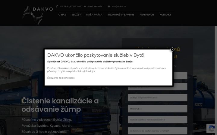Screenshot of dakvo.sk