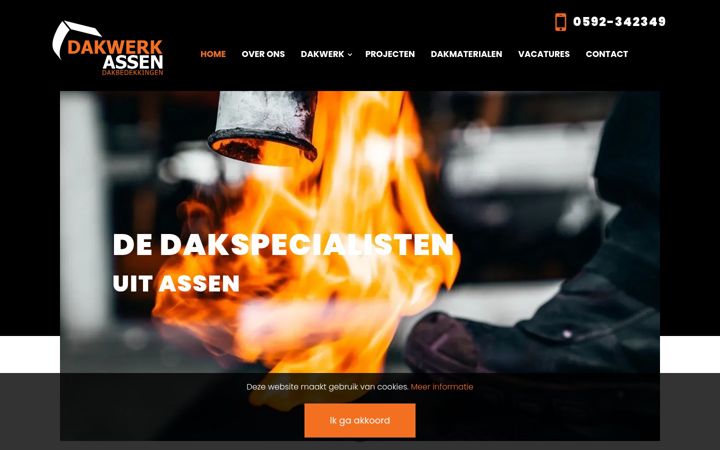 Skjermbilde av dakwerkassen.nl