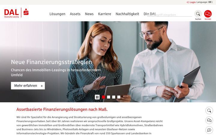 Screenshot of dal.de