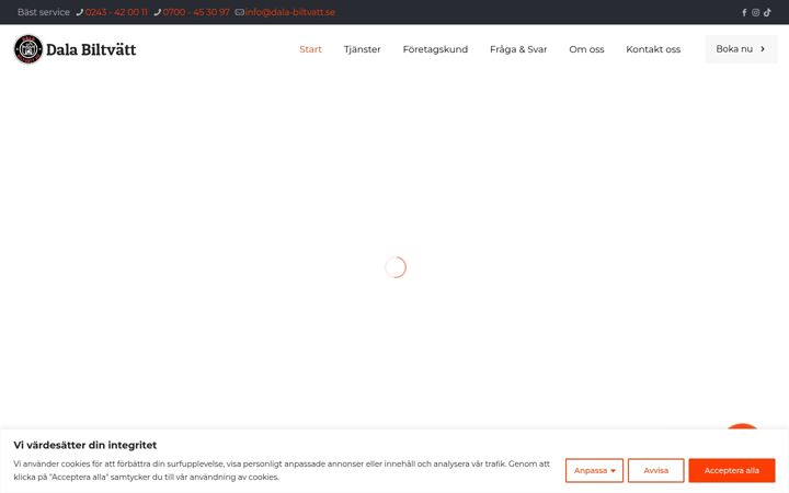 Screenshot di dala-biltvatt.se