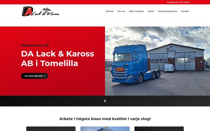 Skjámynd af dalack.se