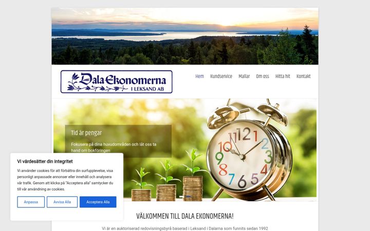 Skjámynd af dalaekonomerna.se