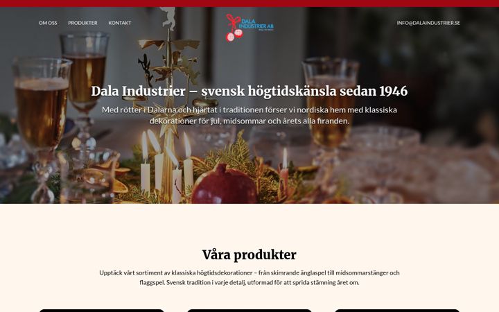 Skjámynd af dalaindustrier.se